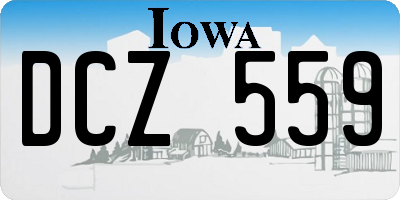 IA license plate DCZ559