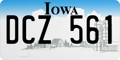 IA license plate DCZ561