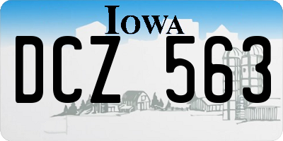 IA license plate DCZ563