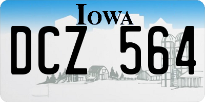 IA license plate DCZ564
