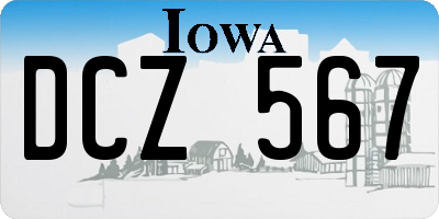 IA license plate DCZ567