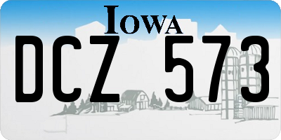 IA license plate DCZ573