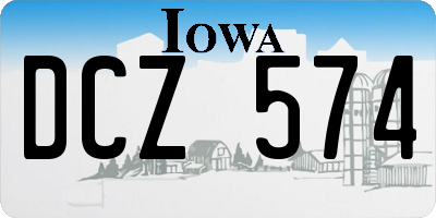 IA license plate DCZ574