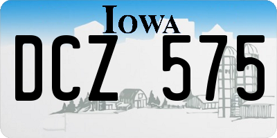 IA license plate DCZ575