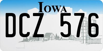 IA license plate DCZ576