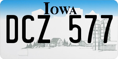 IA license plate DCZ577