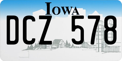 IA license plate DCZ578