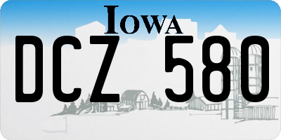 IA license plate DCZ580