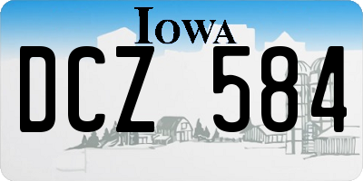 IA license plate DCZ584