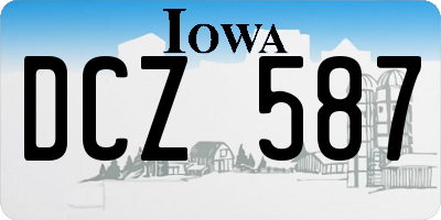 IA license plate DCZ587
