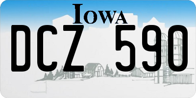 IA license plate DCZ590