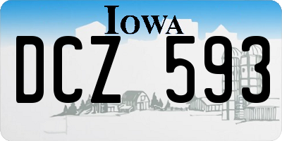 IA license plate DCZ593