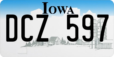 IA license plate DCZ597