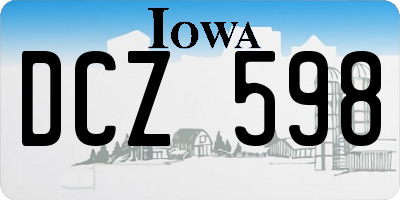 IA license plate DCZ598