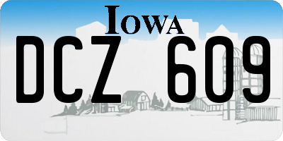 IA license plate DCZ609