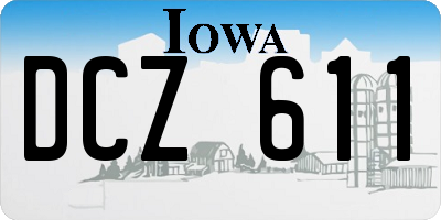 IA license plate DCZ611