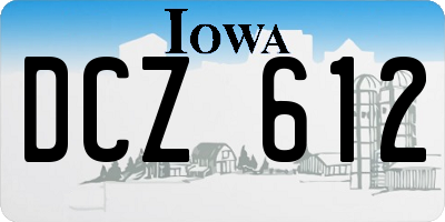 IA license plate DCZ612