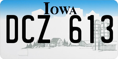 IA license plate DCZ613