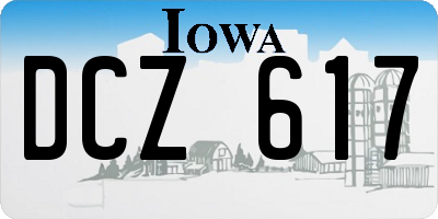 IA license plate DCZ617