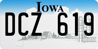 IA license plate DCZ619