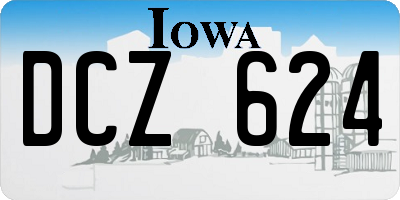 IA license plate DCZ624