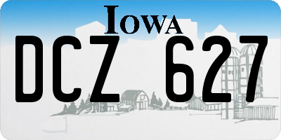 IA license plate DCZ627