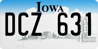 IA license plate DCZ631