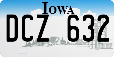 IA license plate DCZ632