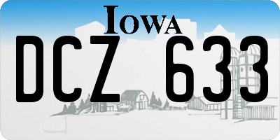 IA license plate DCZ633