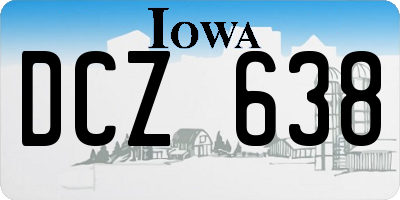 IA license plate DCZ638