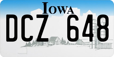 IA license plate DCZ648