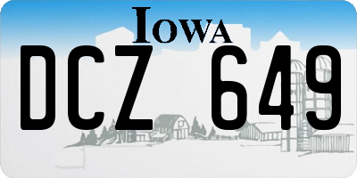 IA license plate DCZ649