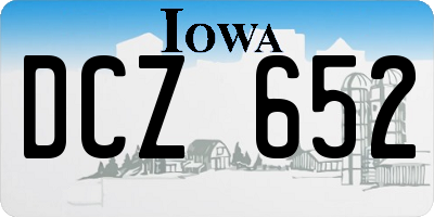 IA license plate DCZ652