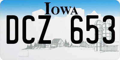 IA license plate DCZ653