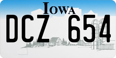 IA license plate DCZ654