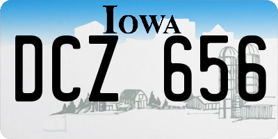 IA license plate DCZ656