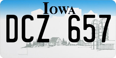 IA license plate DCZ657