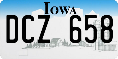 IA license plate DCZ658