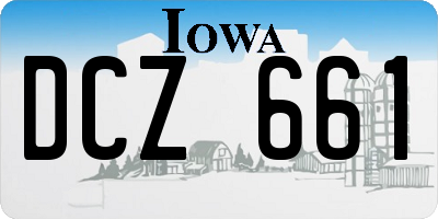 IA license plate DCZ661