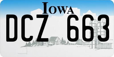 IA license plate DCZ663