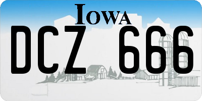 IA license plate DCZ666