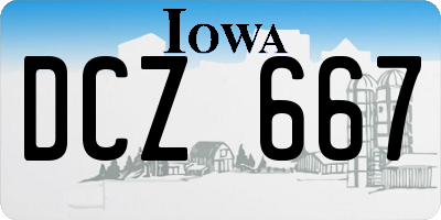 IA license plate DCZ667