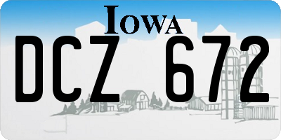 IA license plate DCZ672