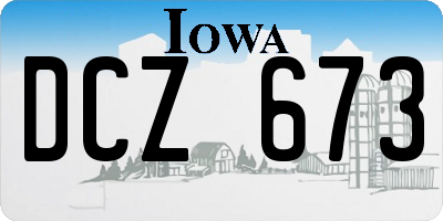 IA license plate DCZ673