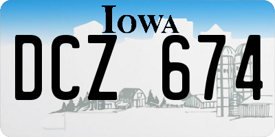 IA license plate DCZ674