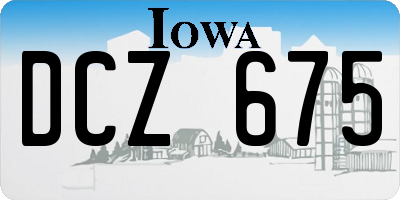 IA license plate DCZ675