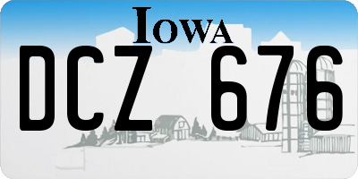 IA license plate DCZ676