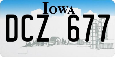 IA license plate DCZ677