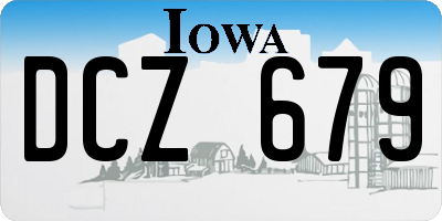 IA license plate DCZ679