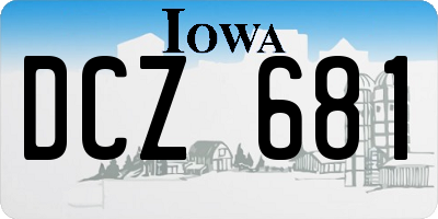 IA license plate DCZ681